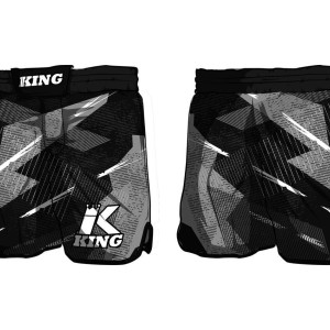 Short MMA King Pro Boxing | Black/Grey/White | Shadow