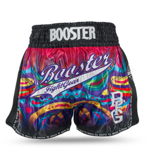 Short Muay Thai Booster Fight Gear | Rouge et Multicolor | BFG Flow