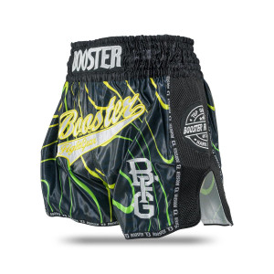 Short Muay Thai Booster Fight Gear | Black/Yellow/White | TBT Aurora