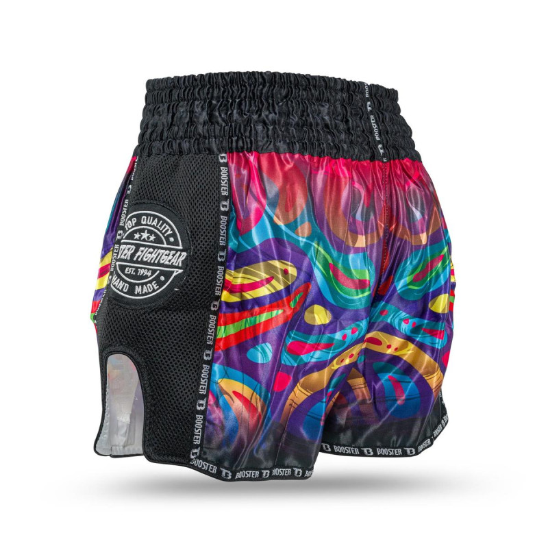 Short Muay Thai Booster Fight Gear | Rouge et Multicolor | BFG Flow