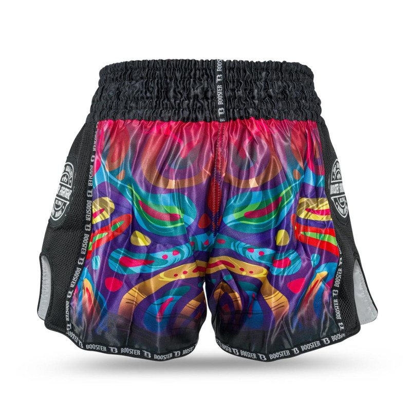 Short Muay Thai Booster Fight Gear | Rouge et Multicolor | BFG Flow