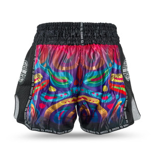 Short Muay Thai Booster Fight Gear | Rouge et Multicolor | BFG Flow