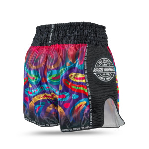 Short Muay Thai Booster Fight Gear | Rouge et Multicolor | BFG Flow