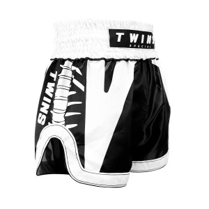 Short Muay Thaï TWINS | Black/White | TWINS SHORTS