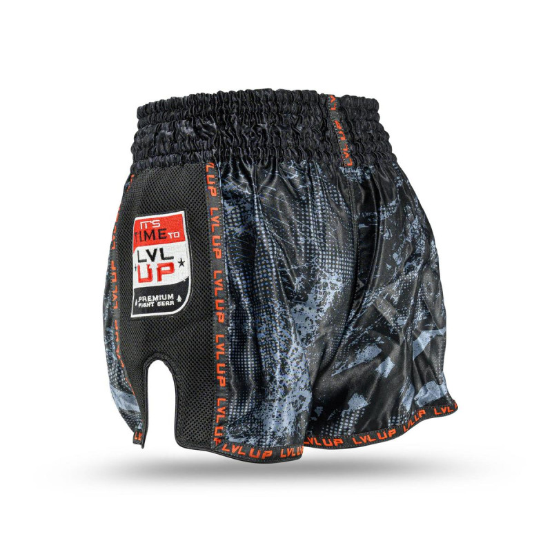 Short Muay Thaï LVL UP | Black/Grey/White/Red | TKO 1