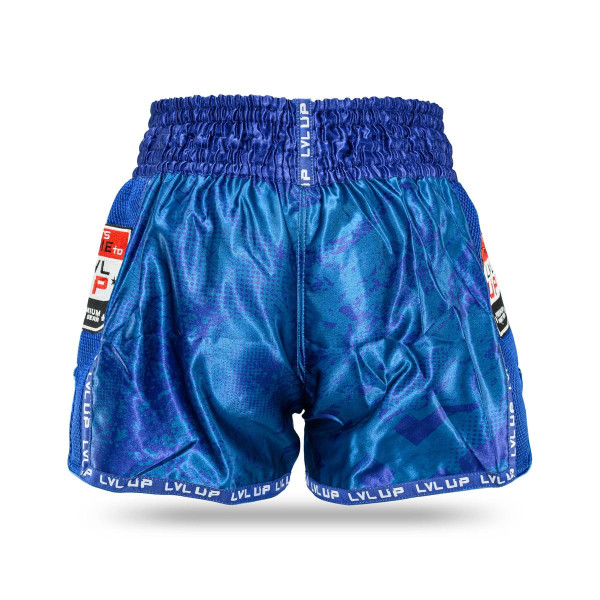 Short Muay Thai LVL UP | Blue/White/Red | LVL UP SHORTS