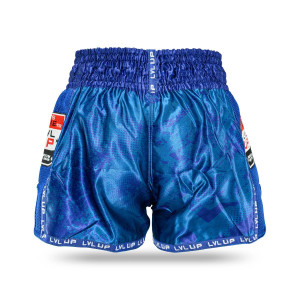 Short Muay Thai LVL UP | Blue/White/Red | LVL UP SHORTS