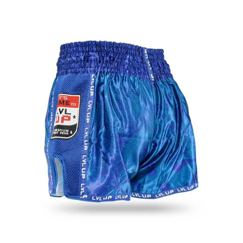 Short Muay Thai LVL UP | Blue/White/Red | LVL UP SHORTS