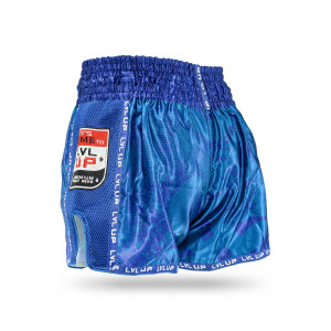 Short Muay Thai LVL UP | Blue/White/Red | LVL UP SHORTS