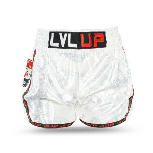 Short Muay Thai LVL UP | White/Grey/Red/Black | LVL UP SHORTS