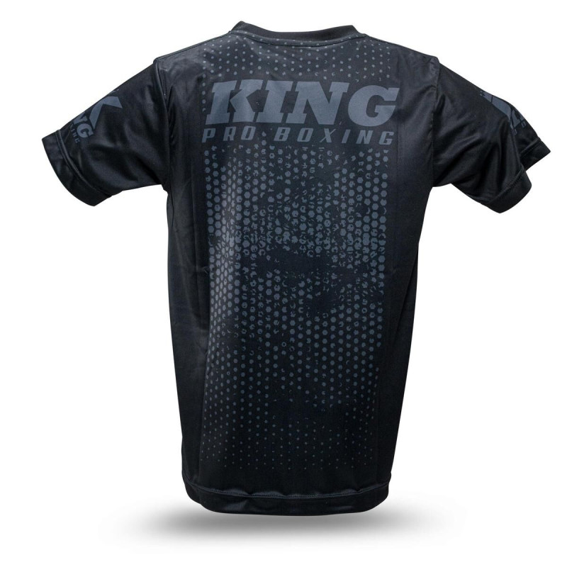 T-Shirt Enfant | King Pro Boxing | Noir/Gris | Hexagon Series Youth