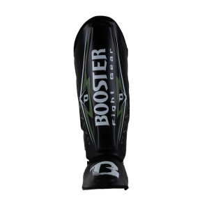 Protège-tibias Booster Fight Gear | Noir/Vert/Blanc | Warrior Series