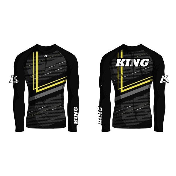Rashguard King Pro Boxing | Noir/Gris/Jaune | Blade