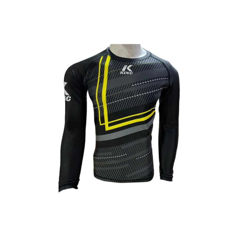 Rashguard King Pro Boxing | Noir/Gris/Jaune | Blade