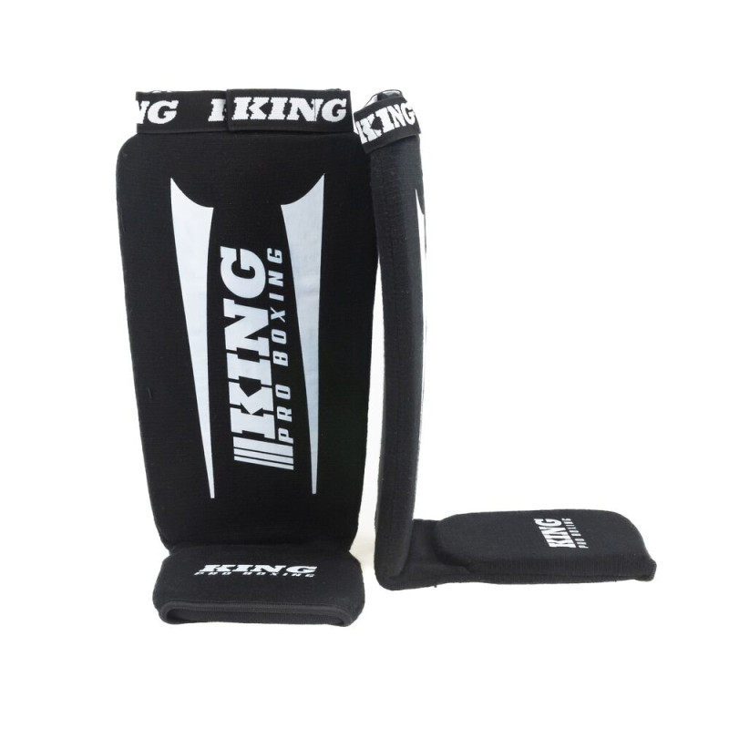 Protège-tibias King Pro Boxing | Noir/Blanc | AMSG