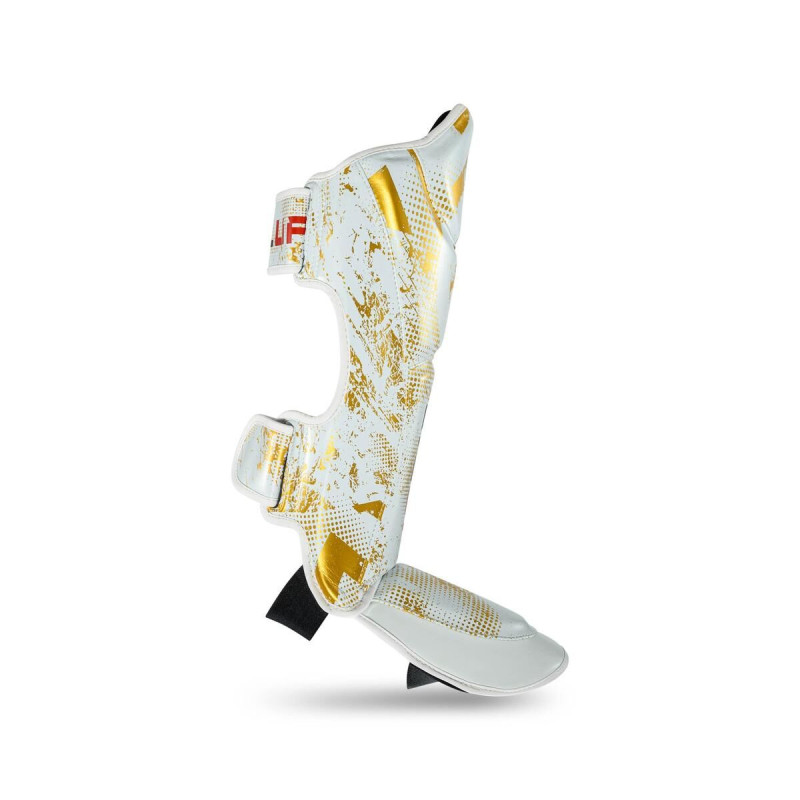 Protège-tibias LVL UP | Blanc/Or | Protection Elite