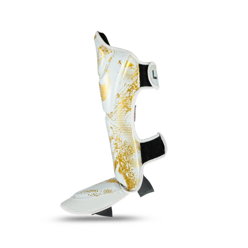 Protège-tibias LVL UP | Blanc/Or | Protection Elite