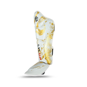 Protège-tibias LVL UP | Blanc/Or | Protection Elite