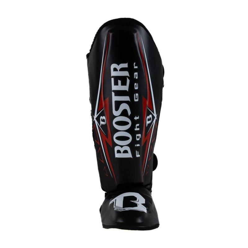 Protège-tibias Booster Fight Gear | Noir/Rouge/Blanc | Warrior Series
