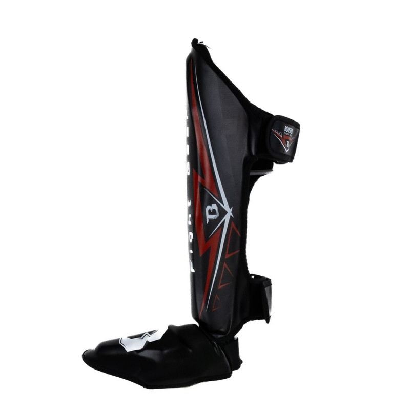 Protège-tibias Booster Fight Gear | Noir/Rouge/Blanc | Warrior Series