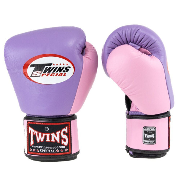 Gants de Boxe TWINS | BGVL-3  | Rose et Violet | Cuir de vachette