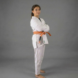 Kimono JJB Enfant Daruma Green Store | Blanc | 100% Coton Bio | IBJJF