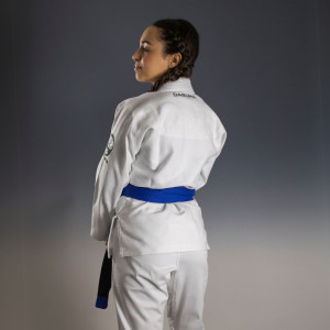 Kimono JJB Femme Daruma Green Store | Blanc | Lightweight Organic | IBJJF