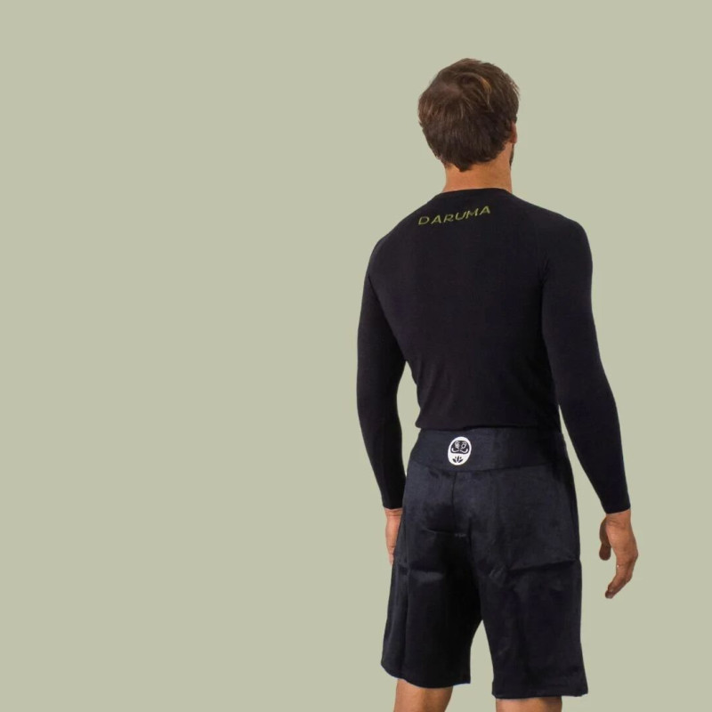 Rashguard Daruma Green Store | Noir | Eco-friendly Bambou Manches Longues
