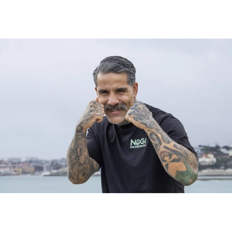 T-Shirt JJB Coton Bio Daruma | No Gi No Problem | Noir