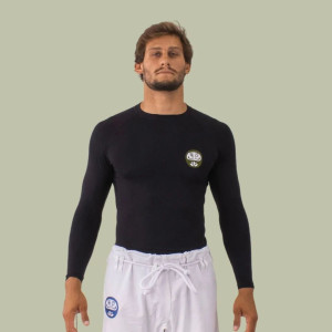 Rashguard Daruma Green Store | Noir | Eco-friendly Bambou Manches Longues