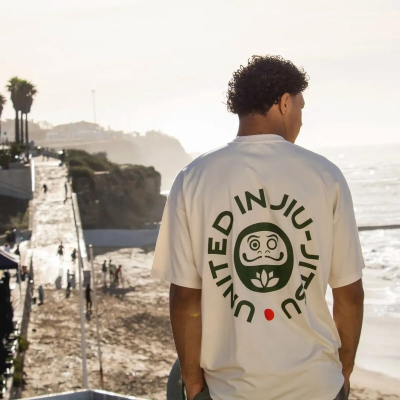 T-Shirt JJB Coton Bio Daruma | United in BJJ | Blanc Naturel