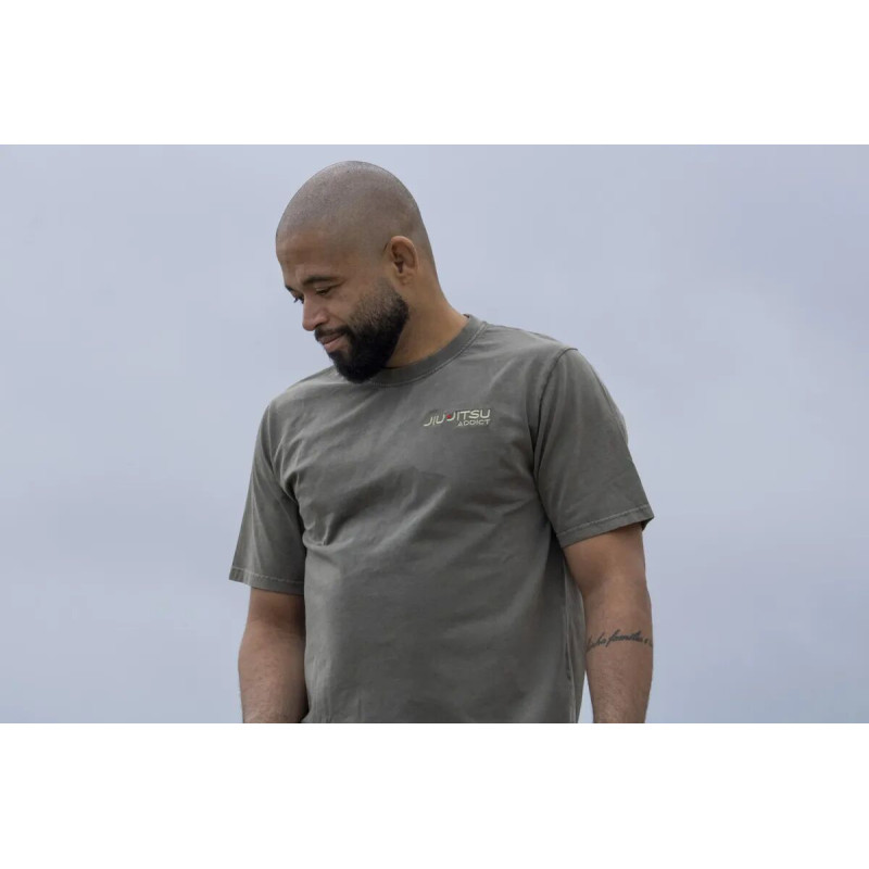 T-Shirt JJB Coton Bio Daruma | Jiu Jitsu Addict | Vert Kaki