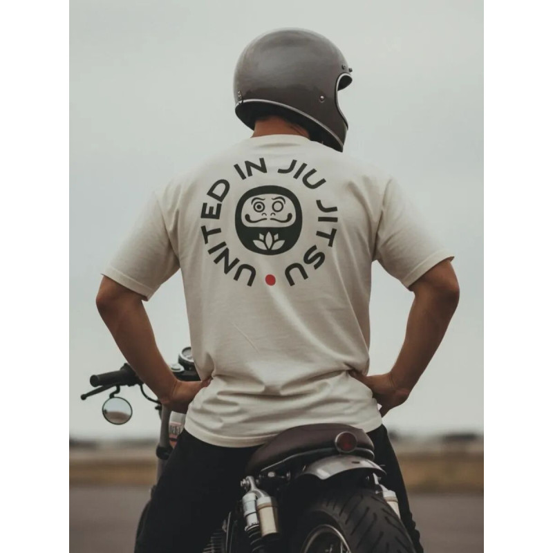 T-Shirt JJB Coton Bio Daruma | United in BJJ | Blanc Naturel