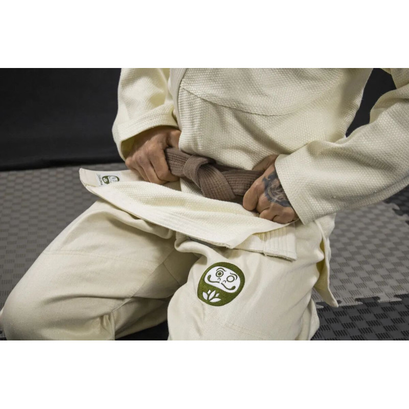 Kimono JJB Daruma Green Store | 100% Hemp | Blanc Naturel