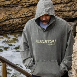 Hoodie JJB Coton Bio Daruma | Jiu Jitsu Addict | Vert Olive
