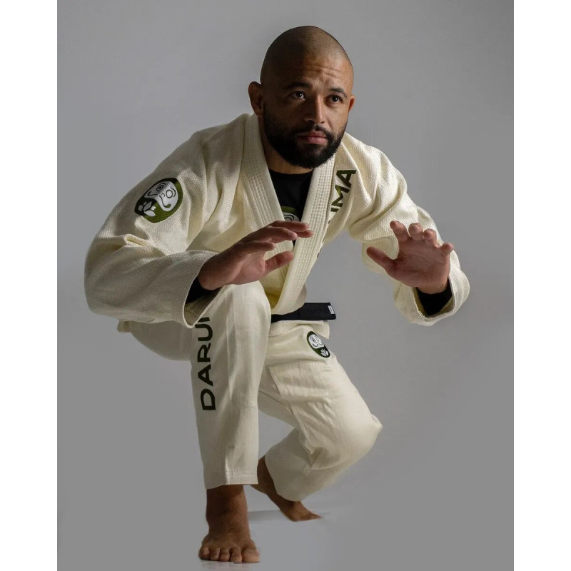 Kimono JJB Daruma Green Store | 100% Hemp | Blanc Naturel