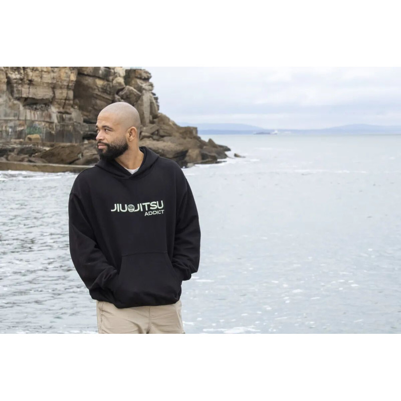 Hoodie JJB Coton Bio Daruma | Jiu Jitsu Addict | Noir
