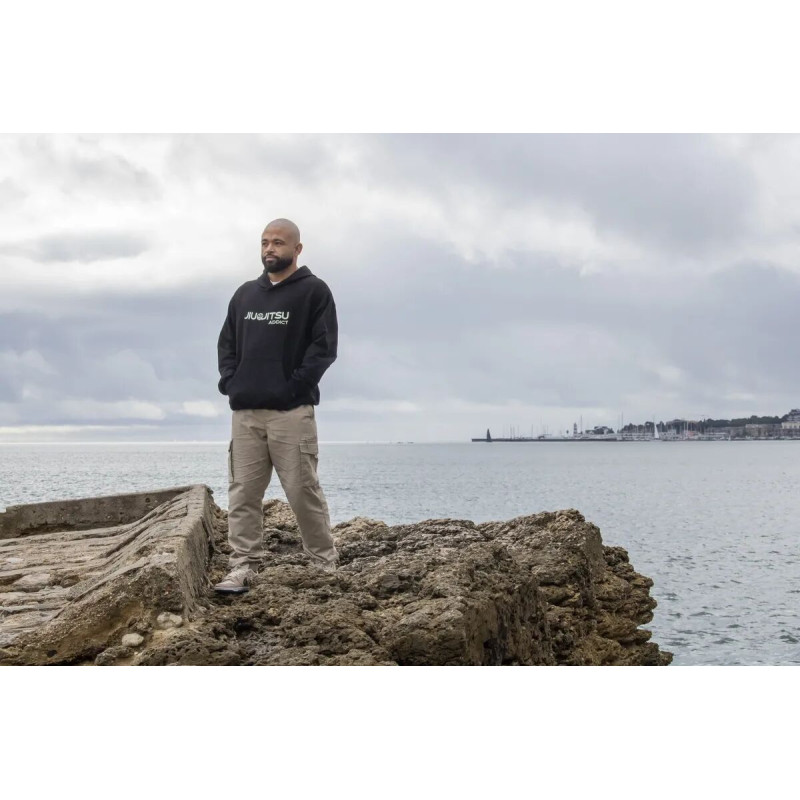 Hoodie JJB Coton Bio Daruma | Jiu Jitsu Addict | Noir