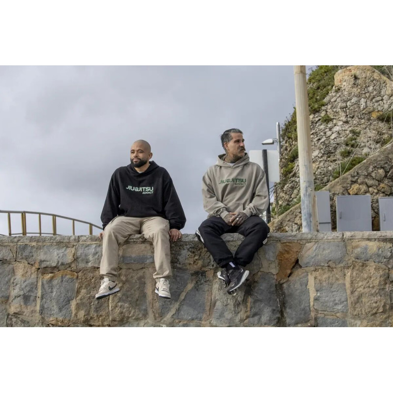 Hoodie JJB Coton Bio Daruma | Jiu Jitsu Addict | Noir