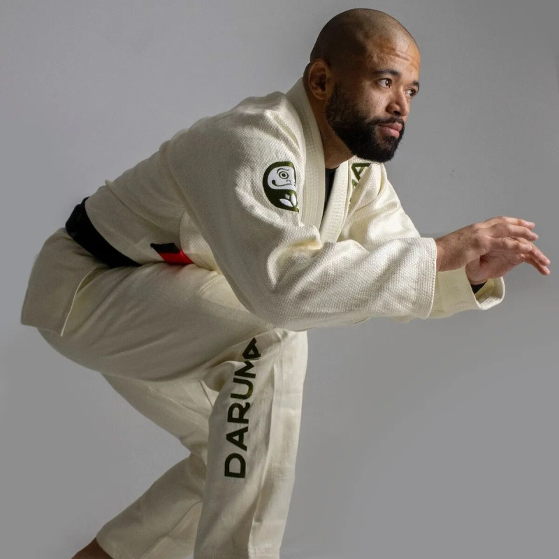 Kimono JJB Daruma Green Store | 100% Hemp | Blanc Naturel