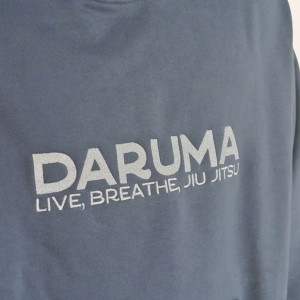 Hoodie JJB Coton Bio Daruma | Live, Breathe, Jiu Jitsu | Marine