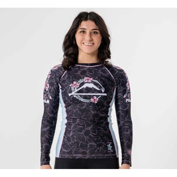 Rashguard - Fuji - Noir/Rose - Blossom