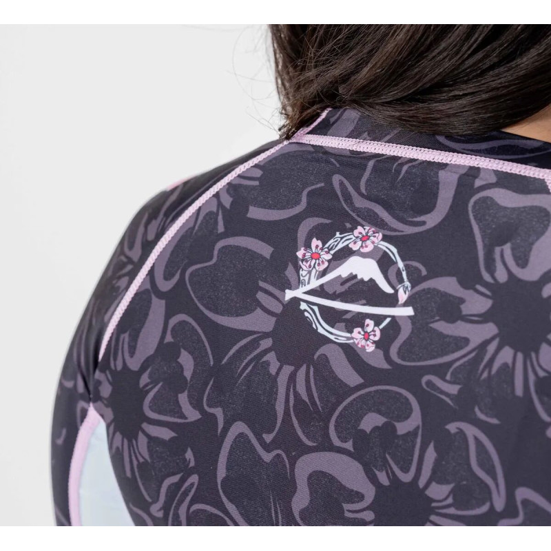 Rashguard - Fuji - Noir/Rose - Blossom