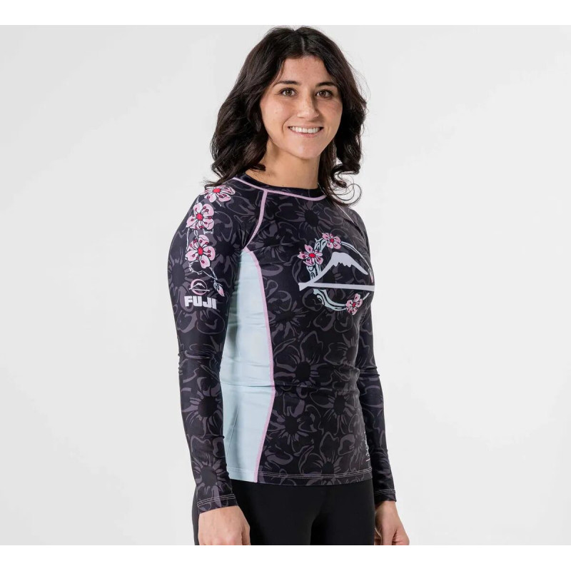 Rashguard - Fuji - Noir/Rose - Blossom