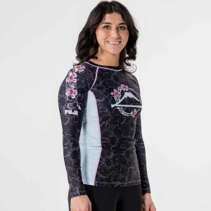 Rashguard - Fuji - Noir/Rose - Blossom