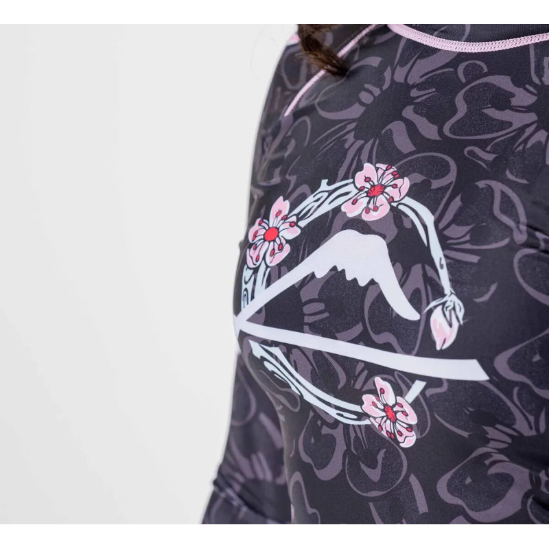 Rashguard - Fuji - Noir/Rose - Blossom