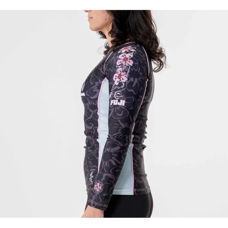 Rashguard - Fuji - Noir/Rose - Blossom