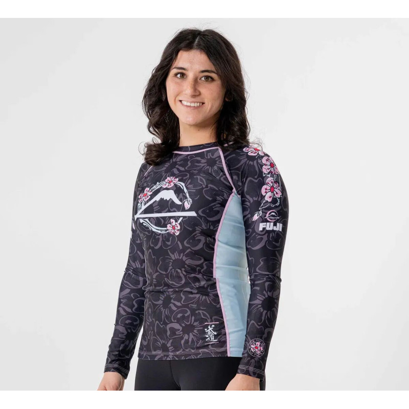 Rashguard - Fuji - Noir/Rose - Blossom