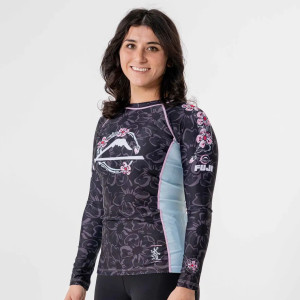 Rashguard - Fuji - Noir/Rose - Blossom