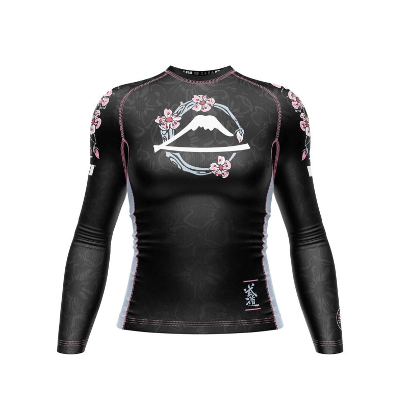 Rashguard - Fuji - Noir/Rose - Blossom